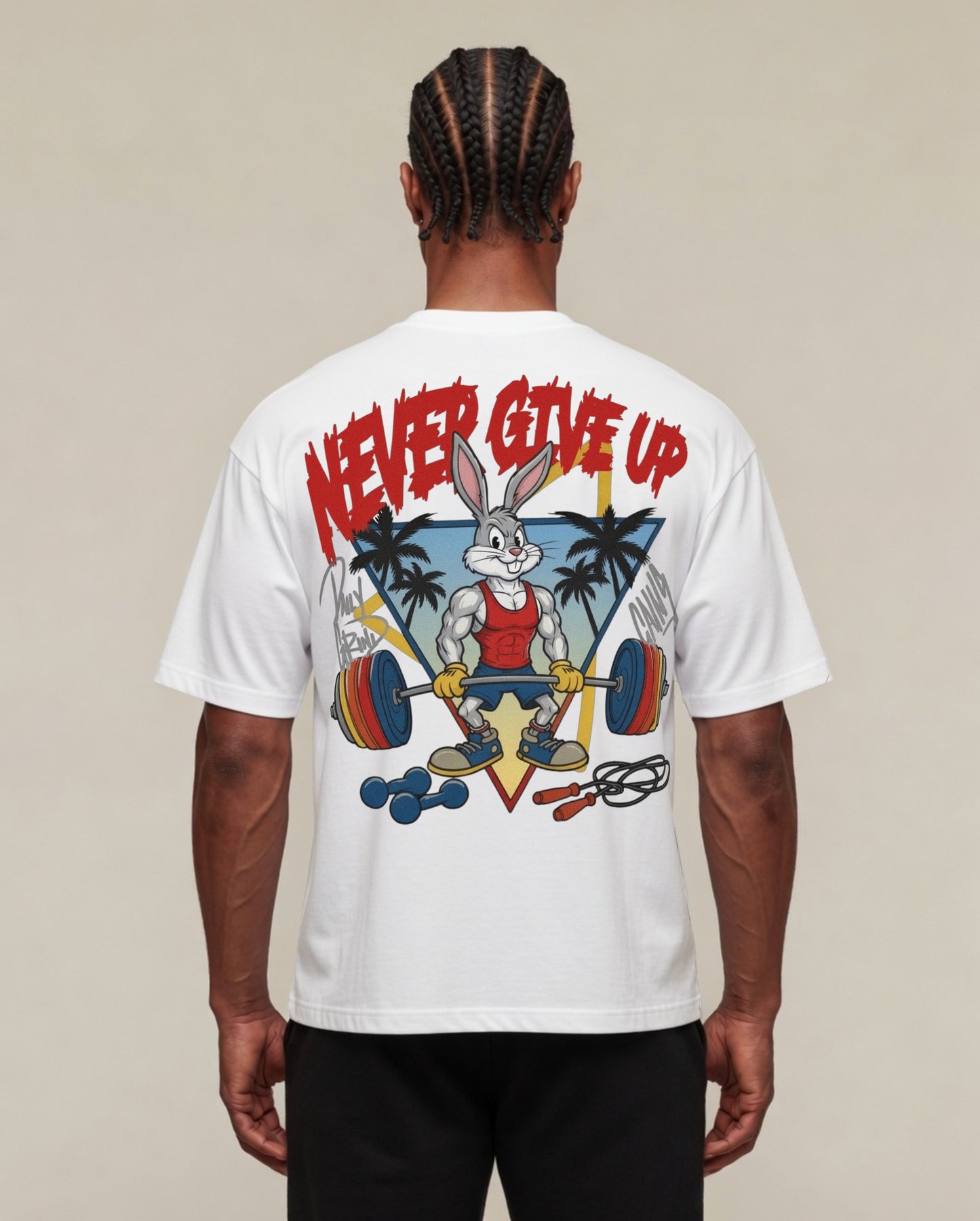Never Give Up | Oversized Shirt