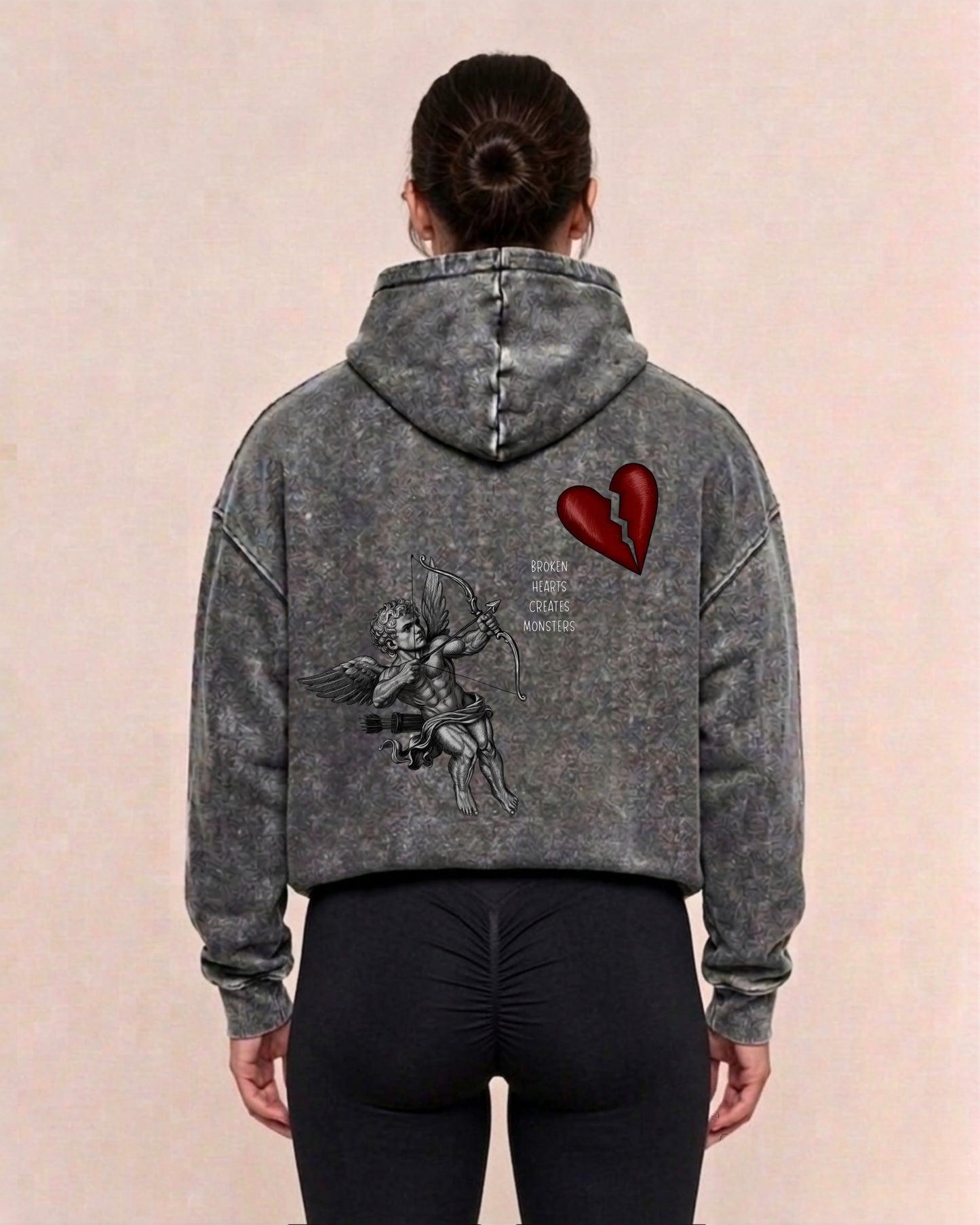 Broken Hearts | Oversized washed hoodie
