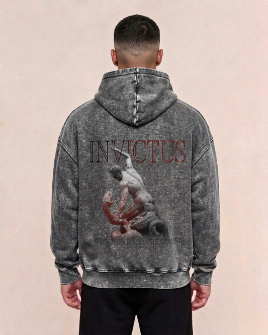Invictus | Oversized washed hoodie