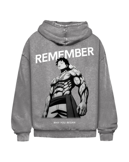 Remember | Oversized Washed Hoodie