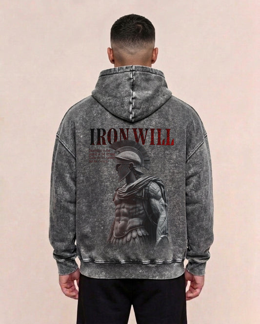 Iron Will | Oversized washed hoodie