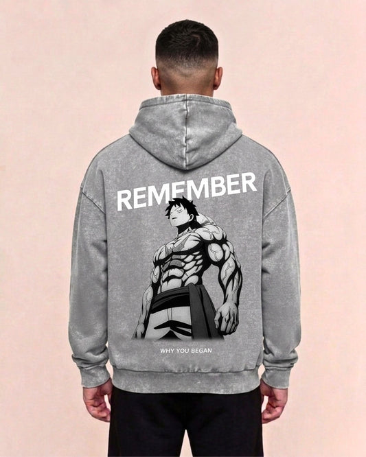 Remember | Oversized Washed Hoodie