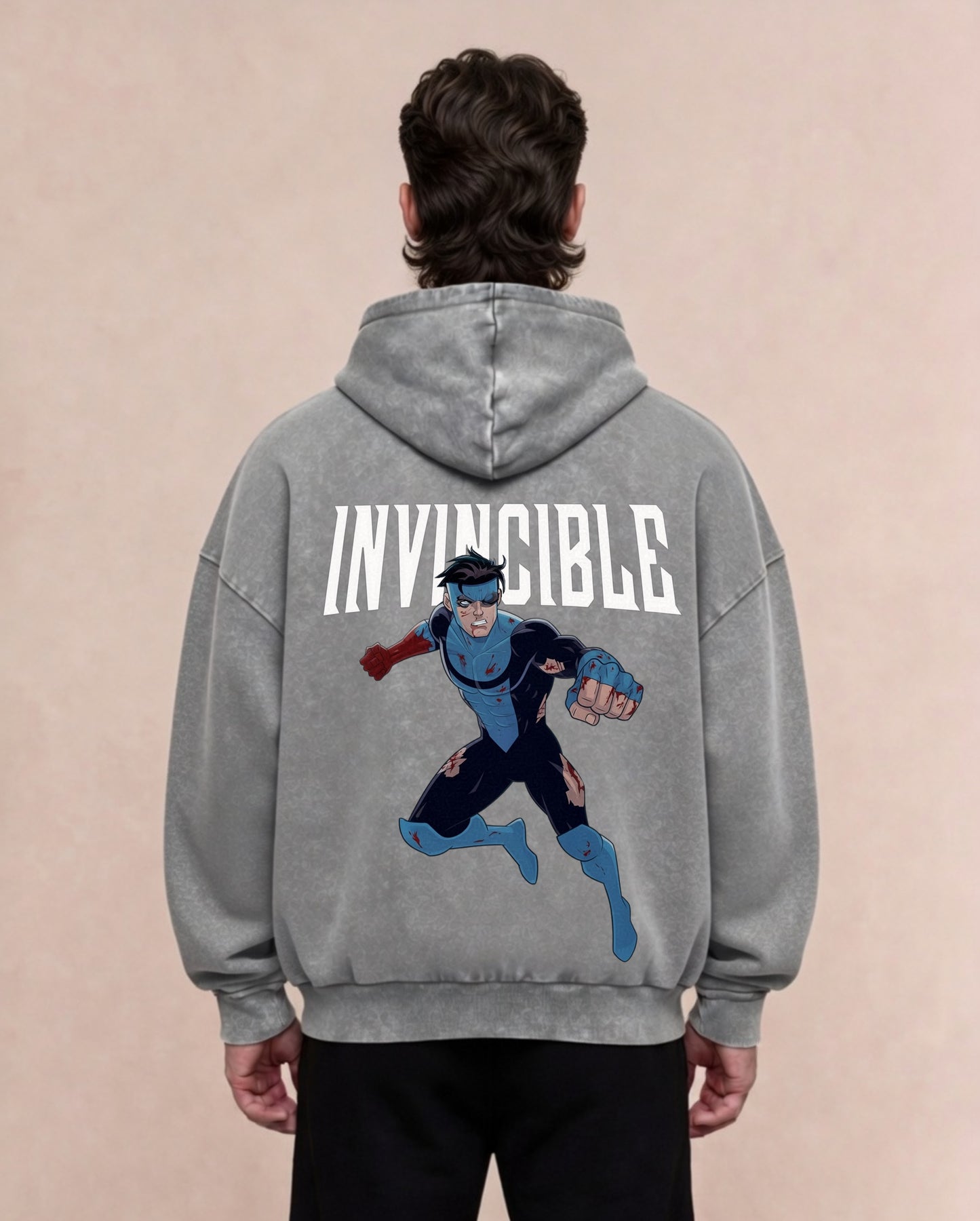 Invincible | Oversized Washed Hoodie