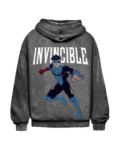 Invincible | Oversized Washed Hoodie