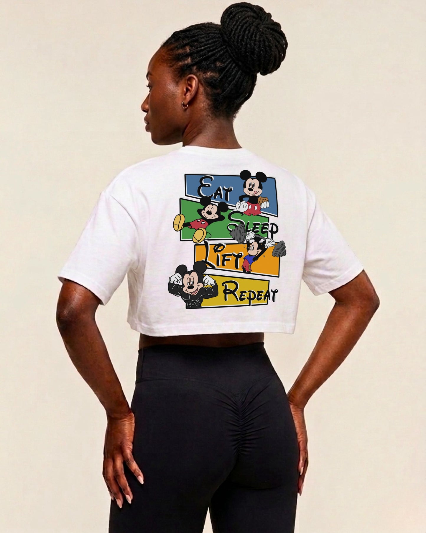 Eat Sleep Lift Repeat 2.0 | Oversized Crop Top