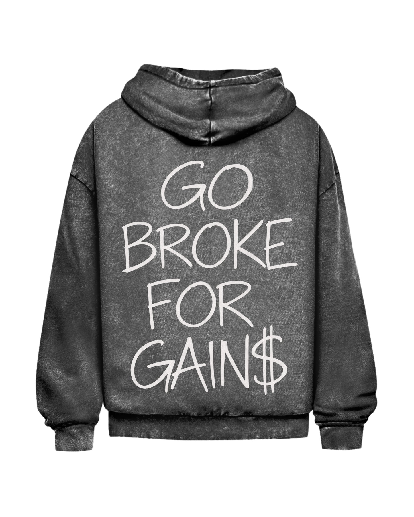 Go Broke | Oversized Washed Hoodie