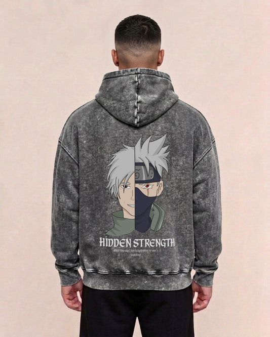 Hidden Strength | Oversized washed hoodie