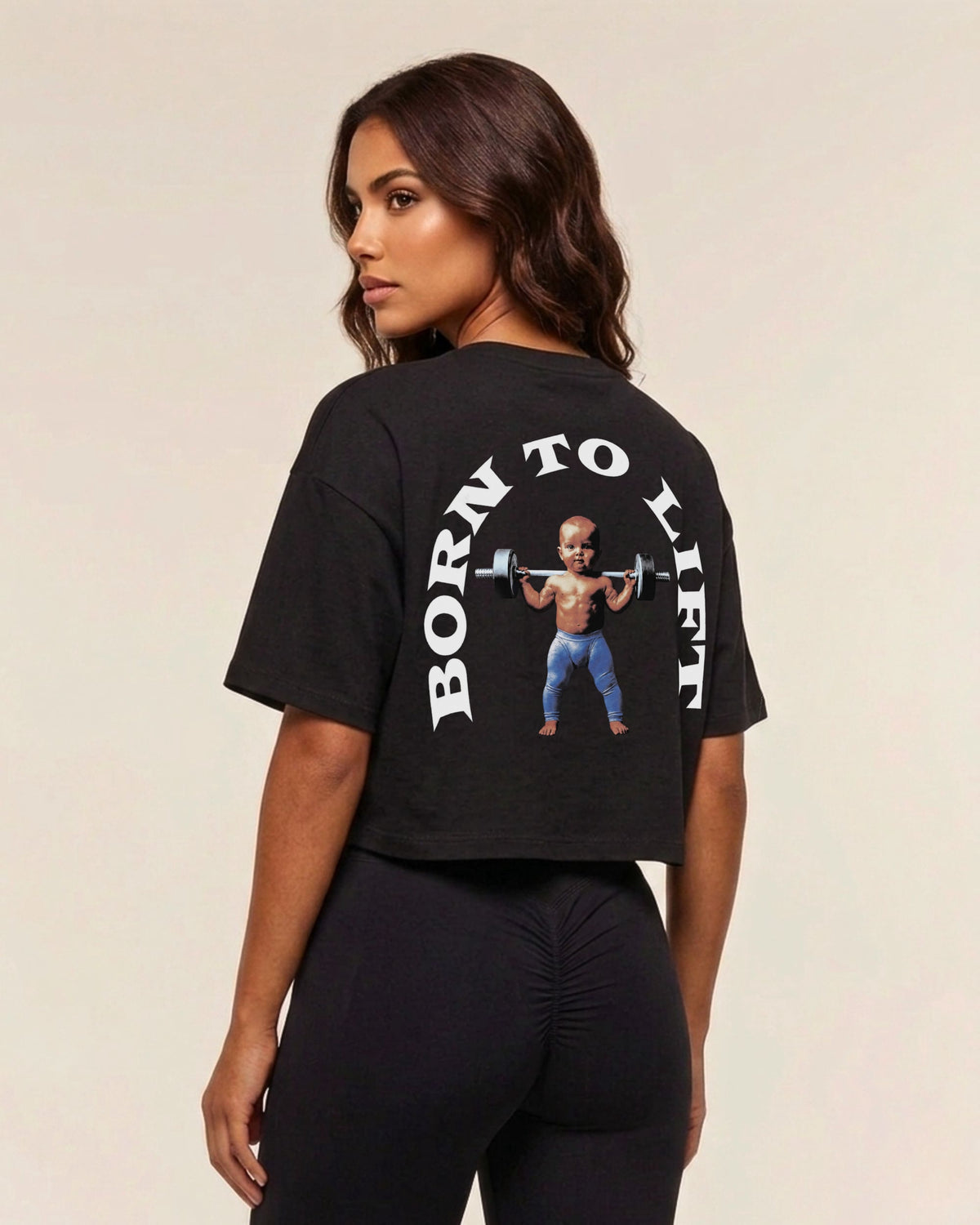 Born To Lift | Oversized Crop Top
