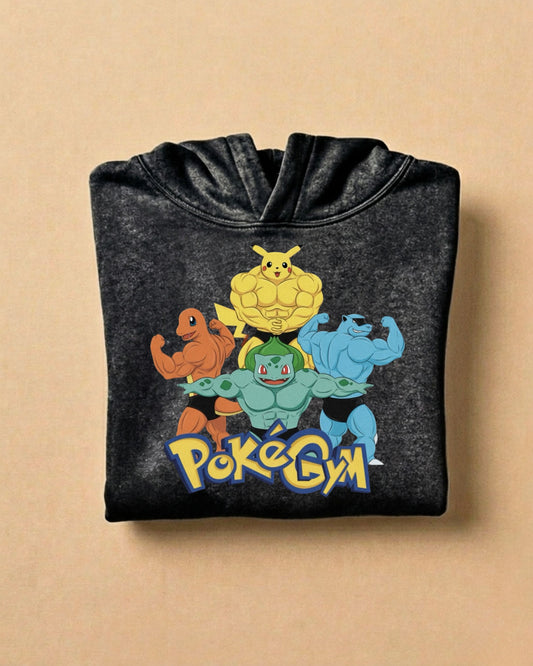 PokeGym | Oversized Washed Hoodie