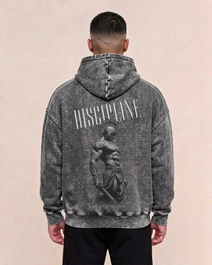 Discipline | Oversized washed hoodie