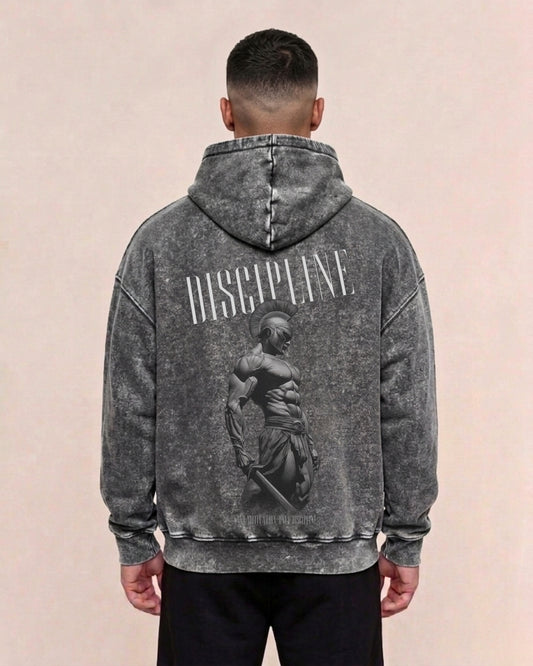 Discipline | Oversized washed hoodie