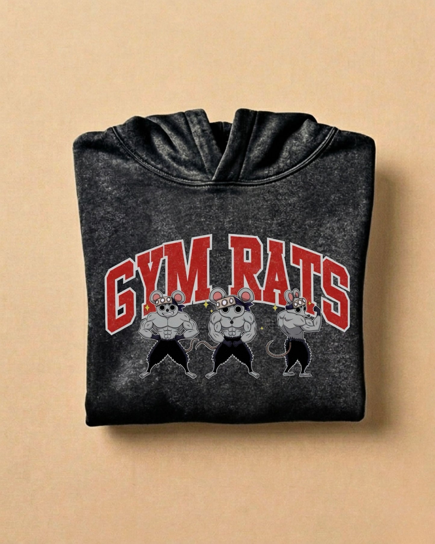 Gym Rats | Oversized Washed Hoodie