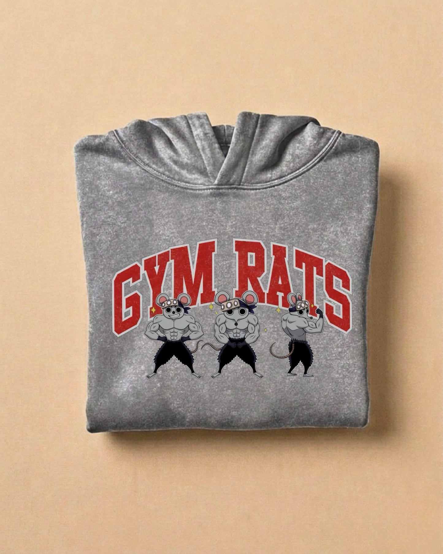 Gym Rats | Oversized Washed Hoodie
