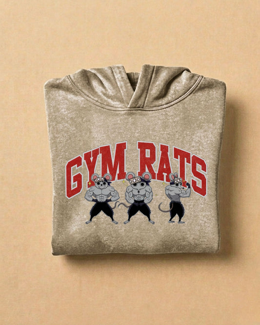 Gym Rats | Oversized Washed Hoodie