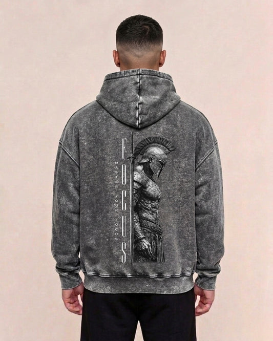 Focus of a Warrior | Oversized Washed Hoodie