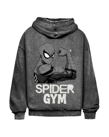 Spider Gym | Oversized Washed Hoodie