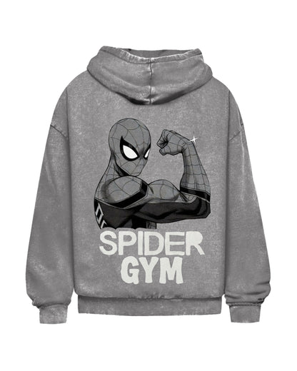 Spider Gym | Oversized Washed Hoodie
