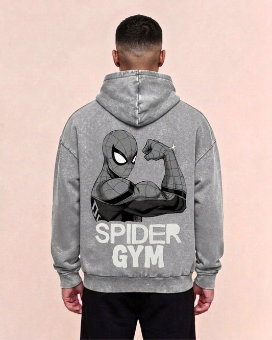 Spider Gym | Oversized Washed Hoodie