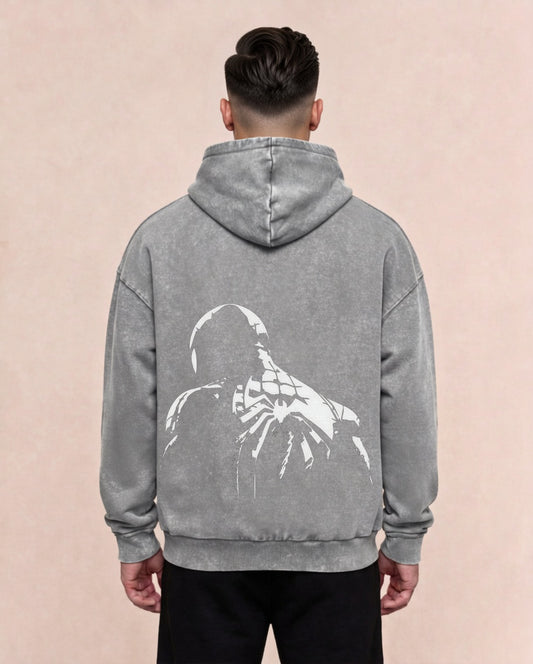 Arachnyx | Oversized Washed Hoodie