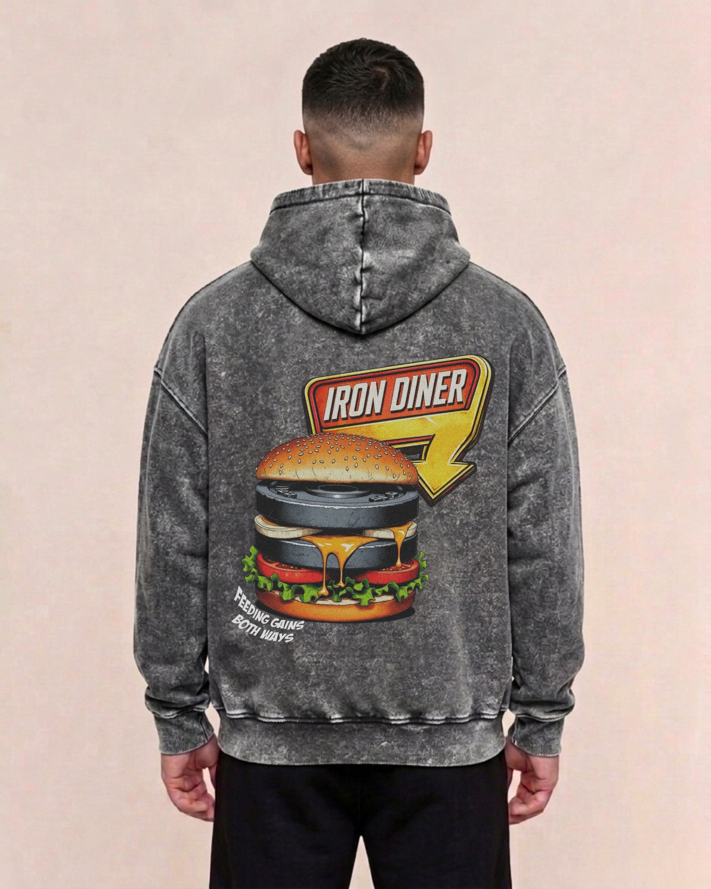 Iron Diner | Oversized washed hoodie
