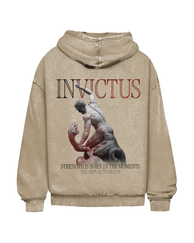 Invictus | Oversized washed hoodie