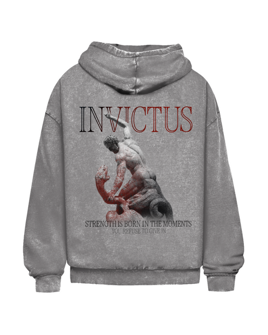 Invictus | Oversized washed hoodie