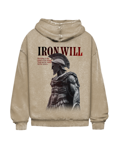Iron Will | Oversized washed hoodie