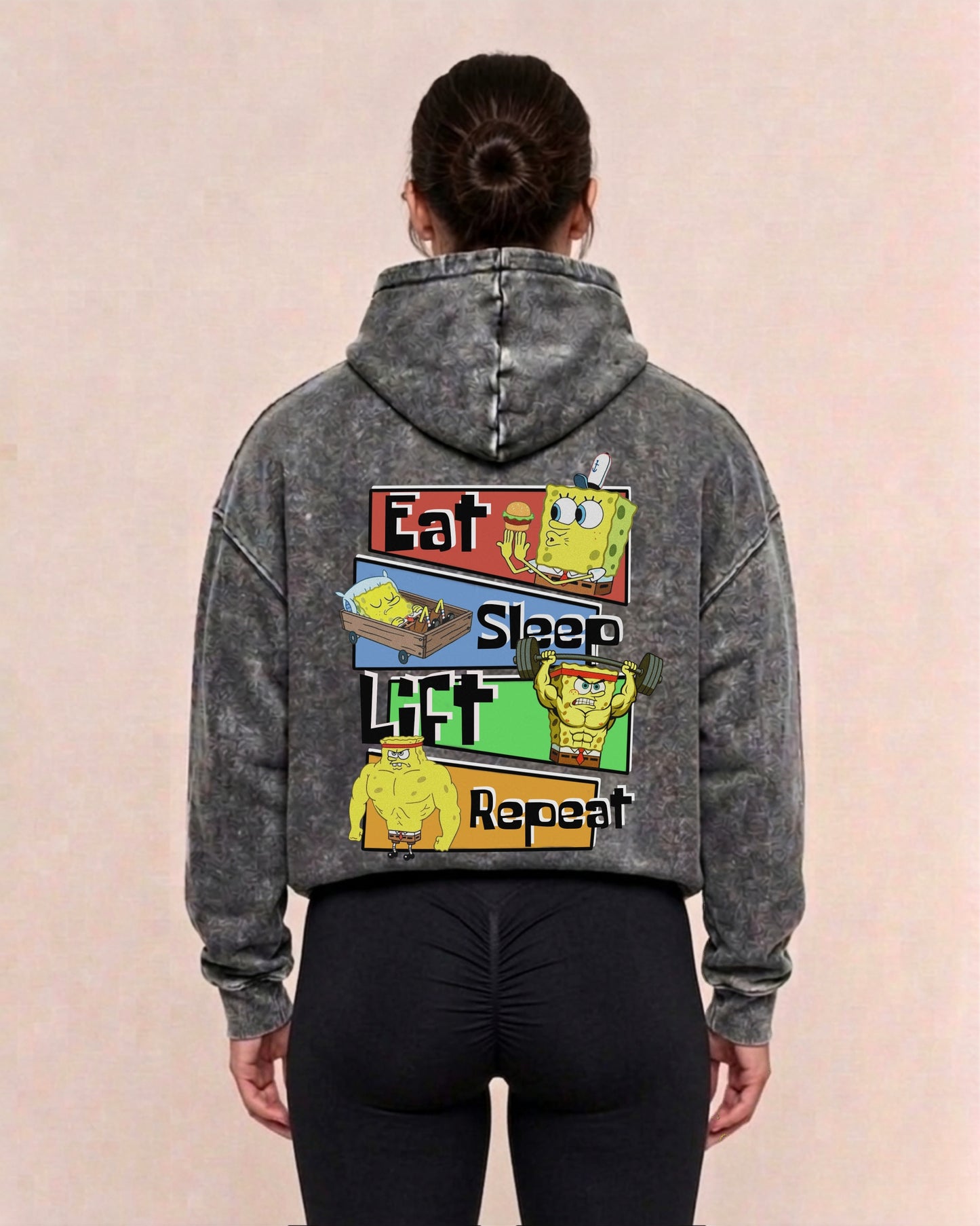 Eat Sleep Lift Repeat 3.0 | Oversized Washed Hoodie
